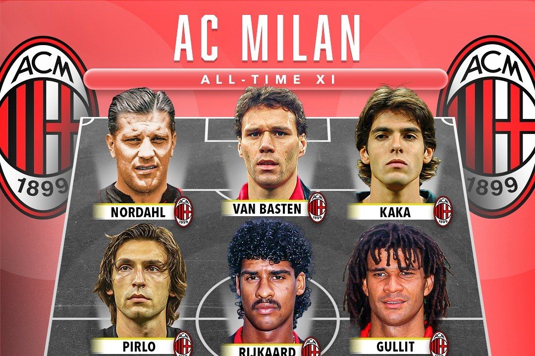 کاکا؛ پیرلو؛ رایکارد؛ تیم منتخب تاریخ میلان