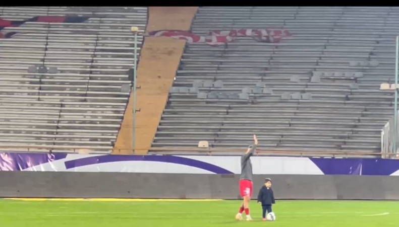 عکس از سردار دورسون مهاجم پرسپولیس و فرزندش