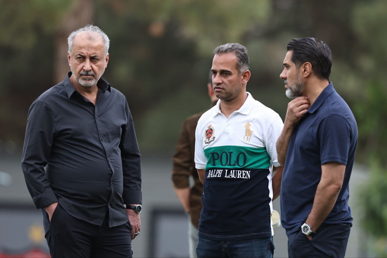 عکس از رضا درویش در تمرین پرسپولیس