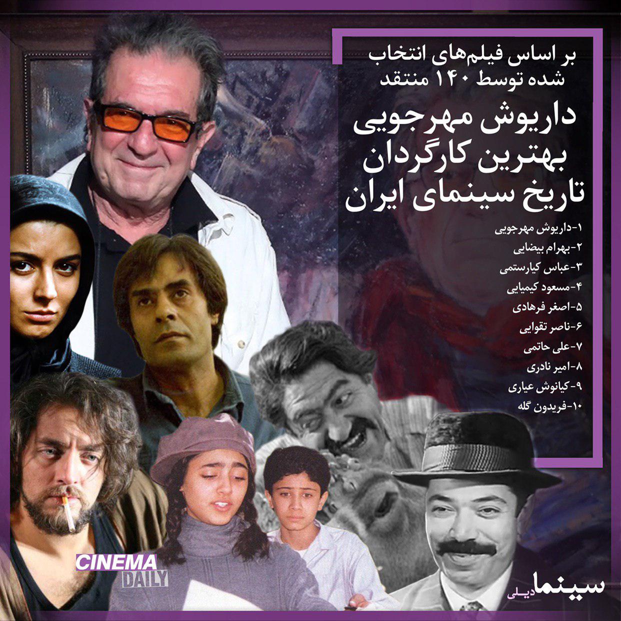 با انتخاب منتقدان: داریوش مهرجویی بهترین کارگردان تاریخ سینمای ایران