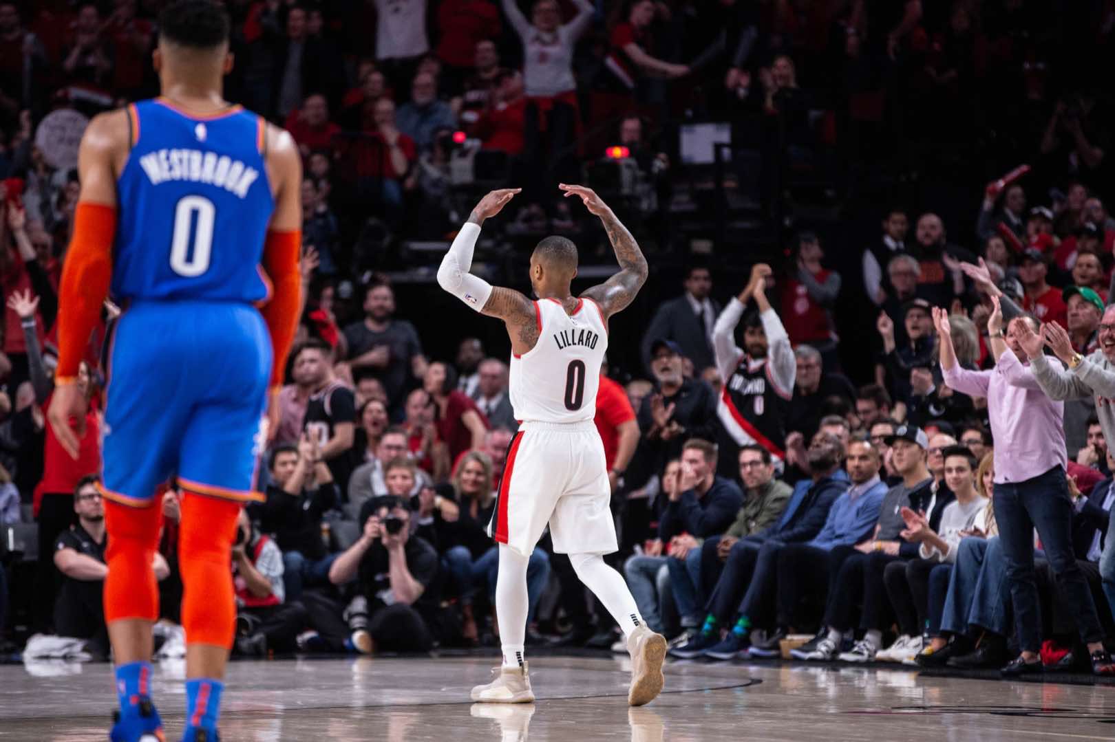 پورتلند تریل بلیزرز - اکلاهما سیتی تاندر - moda center - بسکتبال nba