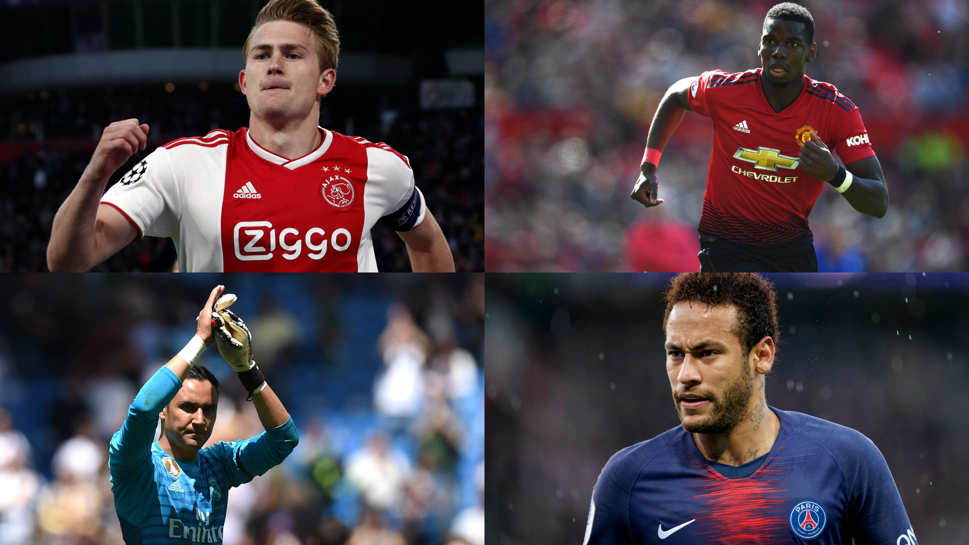 منچستریونایتد-رئال ماردید-آژاکس-پاری سن ژرمن-PSG-Manchester United-Ajax-Real Madrid