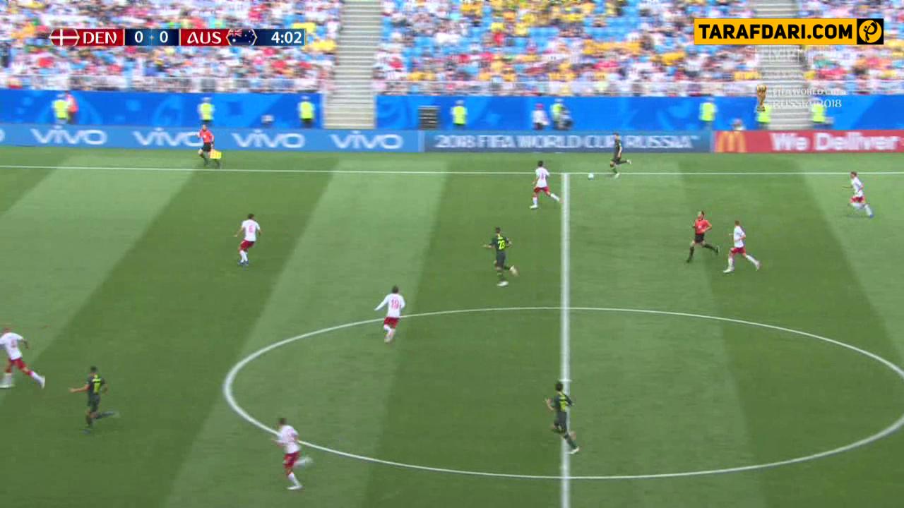 خلاصه بازی دانمارک 1-1 استرالیا