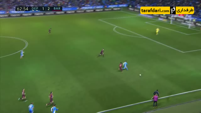 گل امره چولاک به بارسلونا (دپورتیوو لاکرونیا 2-2 بارسلونا)