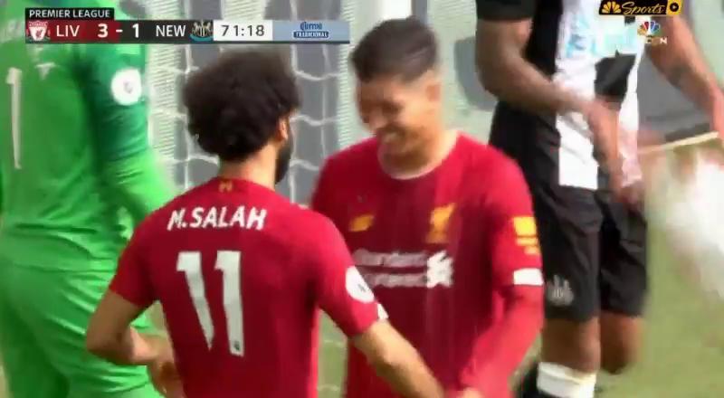 گل محمد صلاح به نیوکاسل (لیورپول ۳-۱ نیوکاسل)