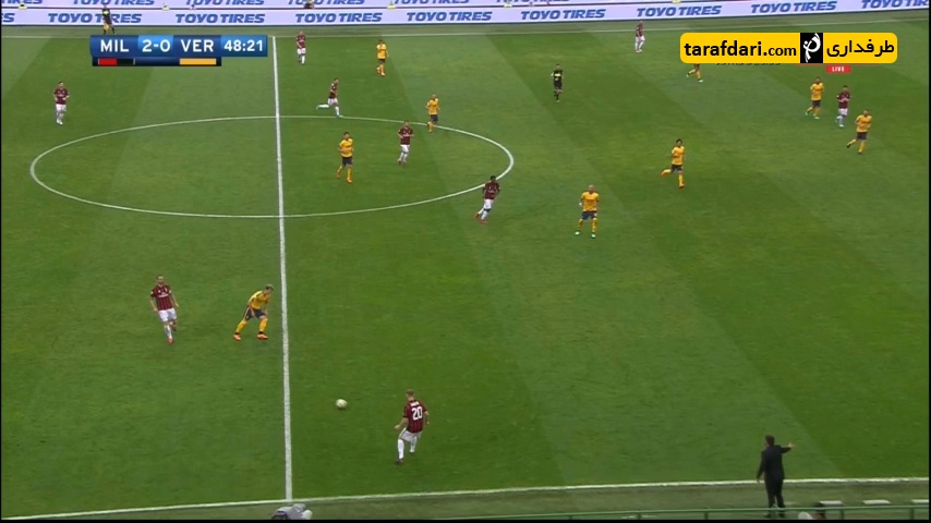 گل اینیاتزیو آباته - میلان 2-0 هلاس ورونا