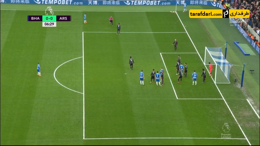 گل دانک به آرسنال (برایتون 1-0 آرسنال)