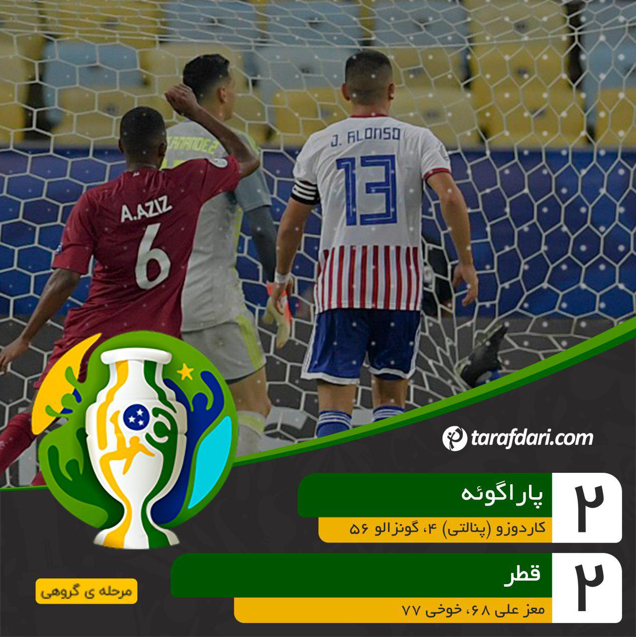 پاراگوئه 2-2 قطر؛ تقسیم امتیازات و رویایی که ادامه دارد