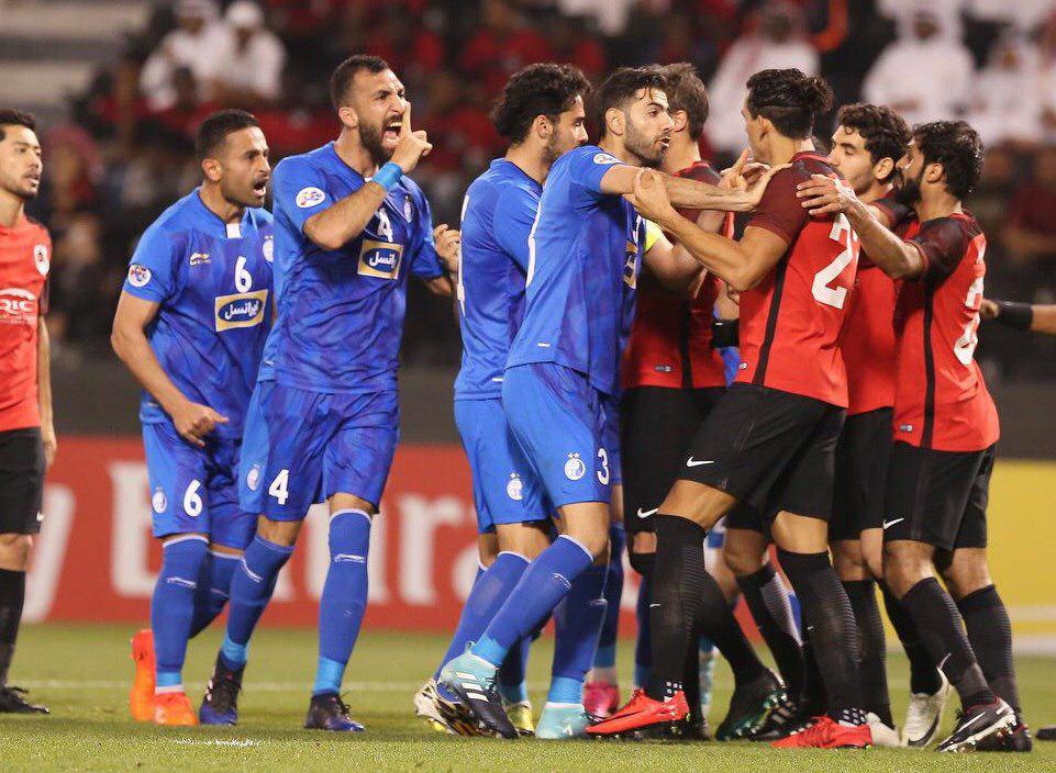 درگیری بازیکنان استقلال و الریان قطر-لیگ قهرمانان آسیا
