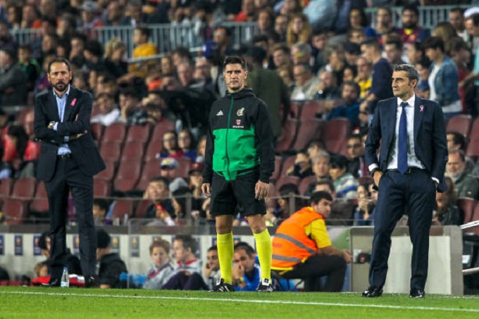Pablo Machín-ernesto-valverde-سرمربی-بارسلونا-سویا-لالیگا