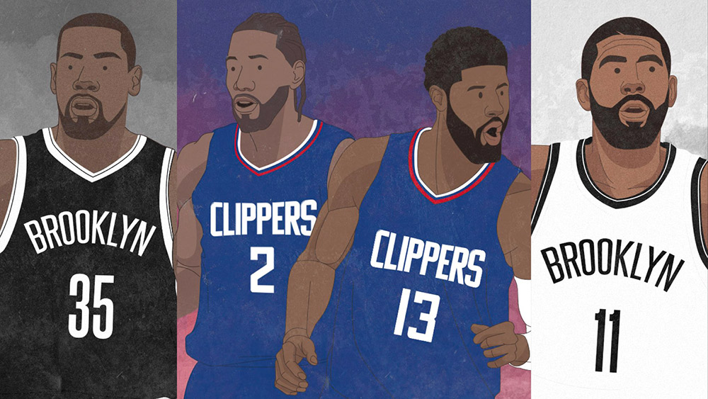 NBA - لس آنجلس لیکرز - لس آنجلس کلیپرز - کوین دورنت - کوای لنارد - پال جرج