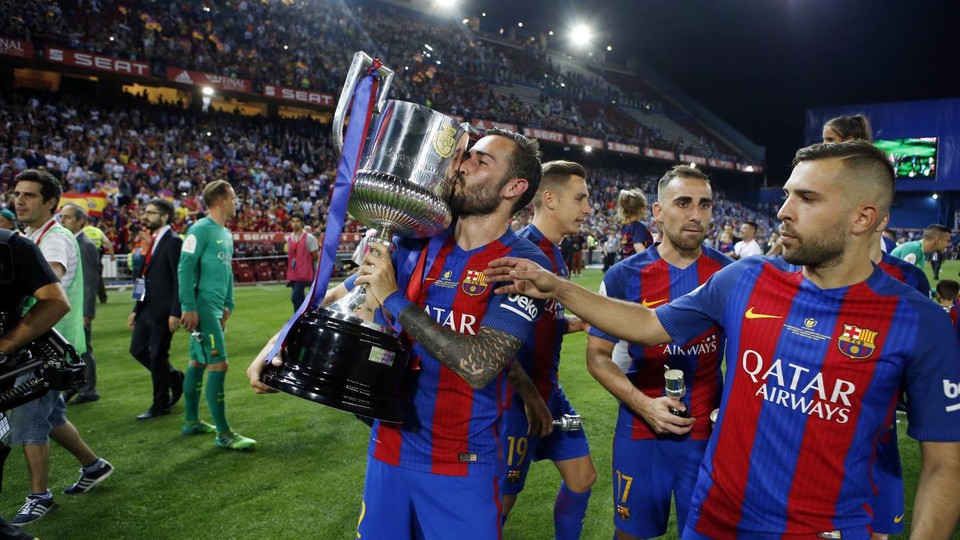 جوردی آلبا - پاکو آلکاسر - الیکس ویدال - بارسلونا - کوپا دل ری - FC Barcelona