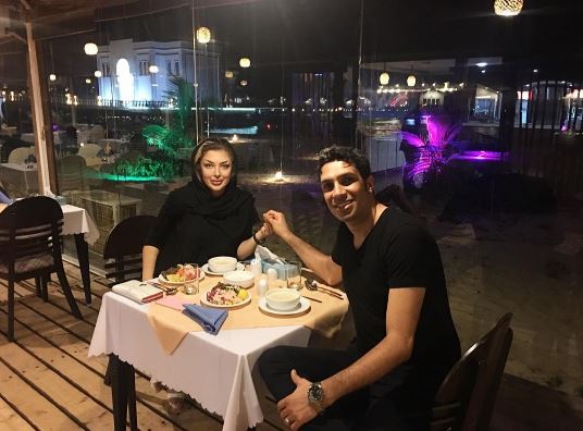 سپهر حیدری و همسرش