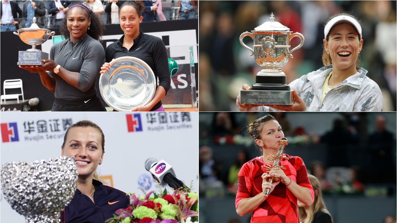 رولند گاروس 2016 - اوپن فرانسه 2016 - مسترز رم 2016 - مسترز مادرید 2016 - جام الیت ژوهای 2016 - پترا کویتووا - گاربینیه موگوروزا - سرنا ویلیامز - مدیسون کیز - سیمونا هالپ