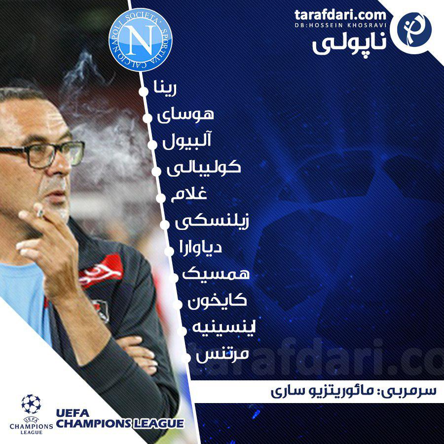 ترکیب ناپولی مقابل رئال مادرید