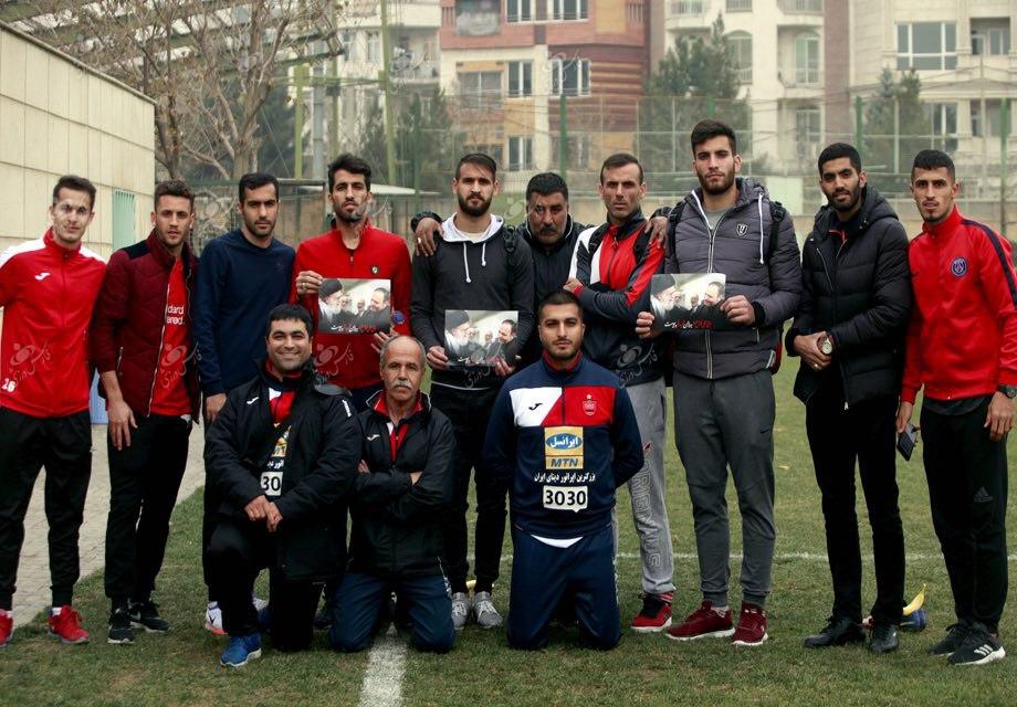 زنده نگه داشتن یاد و خاطره شهید در تمرینات پرسپولیس