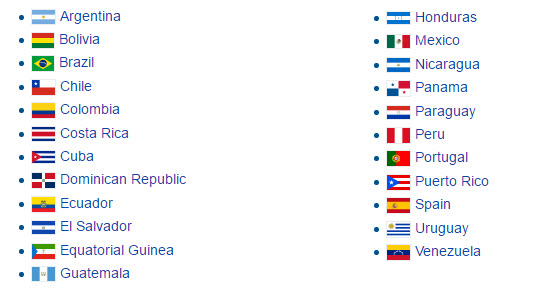 کشورهای Ibero-American