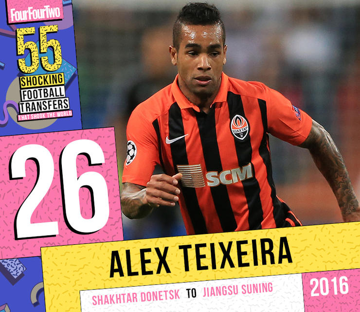 الکس تکسیرا از شاختار دونستک به جیانگسو سونیگ؛ سال 2016 (هزینه انتقال: 42 میلیون پوند)