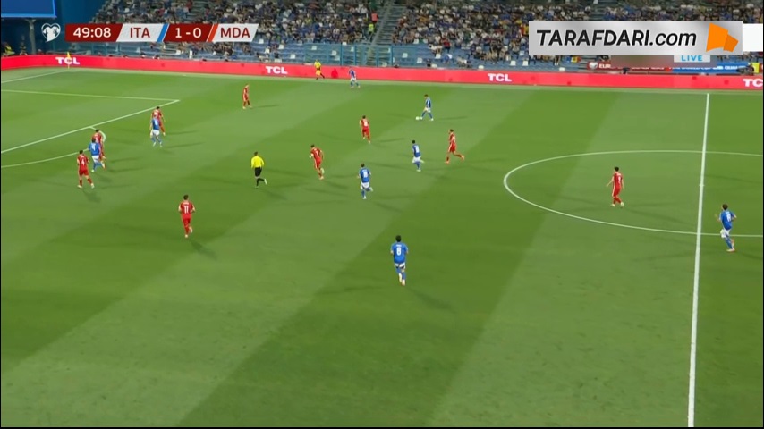 گل کامبیاسو به مولداوی روی حرکت خوب اورسولینی (ایتالیا 2-0 مولداوی)