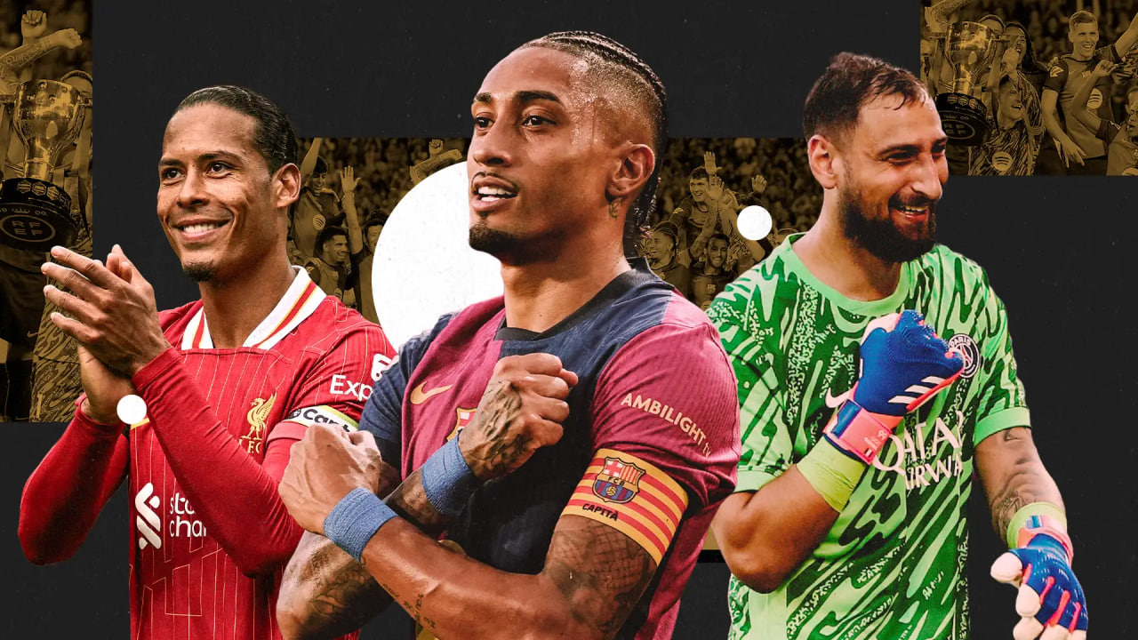 تیم منتخب بهترین بازیکنان اروپا در فصل ۲۰۲۴–۲۵ از نگاه گل - رافینیا - ویرجیل فن دایک