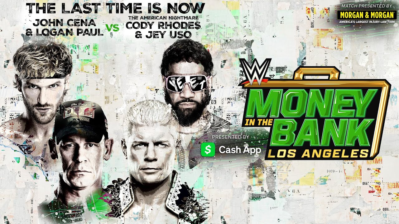 کودی رودز - جی اوسو - جان سینا - لوگان پال - مانی این د بنک 2025 - WWE
