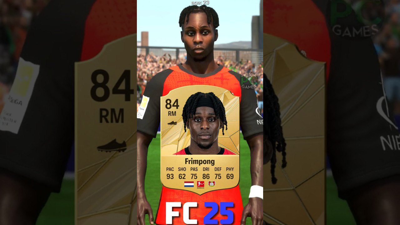 یرمی فریمپونگ – FIFA 20 – EA FC 25 – مقایسه ریتینگ – تغییرات چهره در فیفا – بایرلورکوزن – مدافعان برتر EA FC – بازیکنان لیگ آلمان