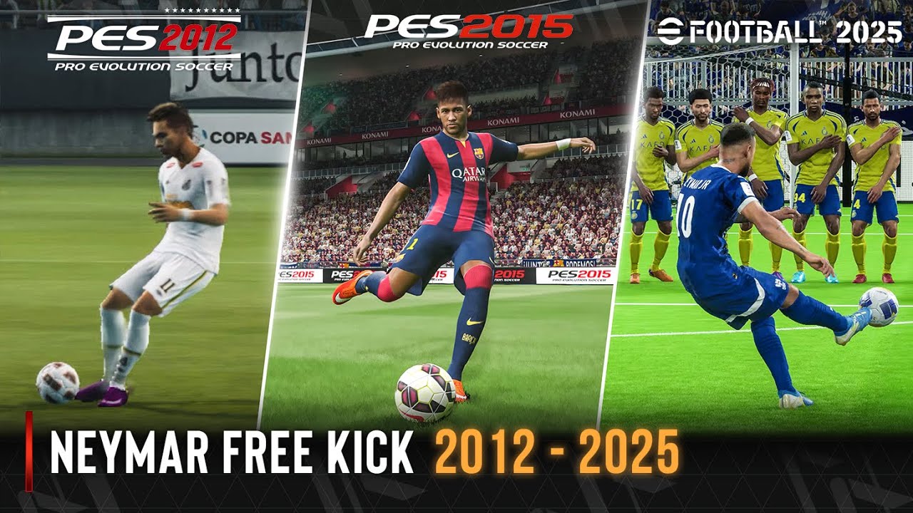 نیمار – PES – eFootball – ضربات آزاد – Set Piece – بازی فوتبالی – انیمیشن – بارسلونا – پاری سن ژرمن – تکنیک