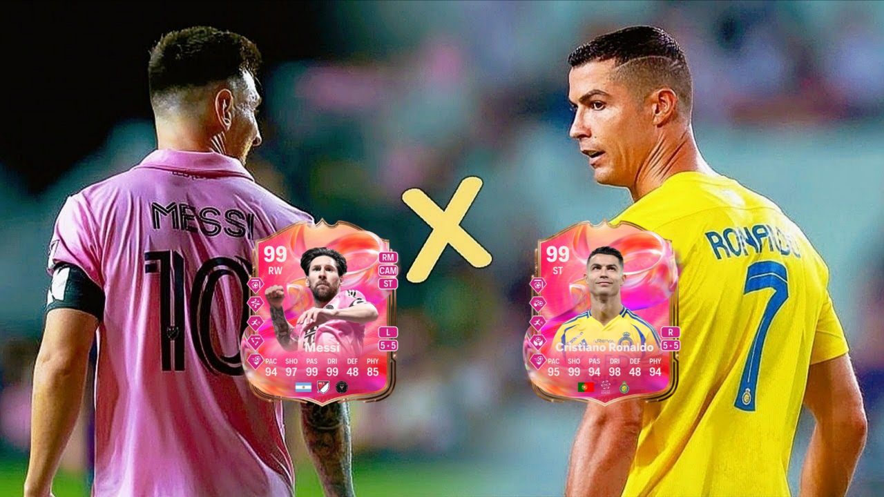 ریتینگ های کریستیانو رونالدو و لیونل مسی در بازی EA FC 26
