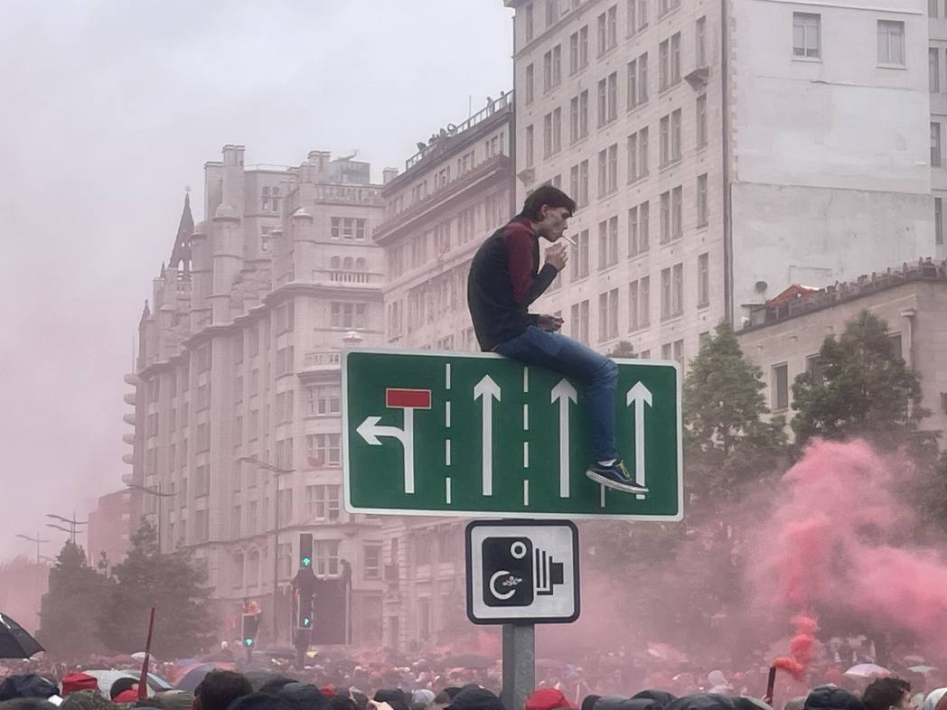 هواداران لیورپول - جشن قهرمانی لیگ برتر 2025