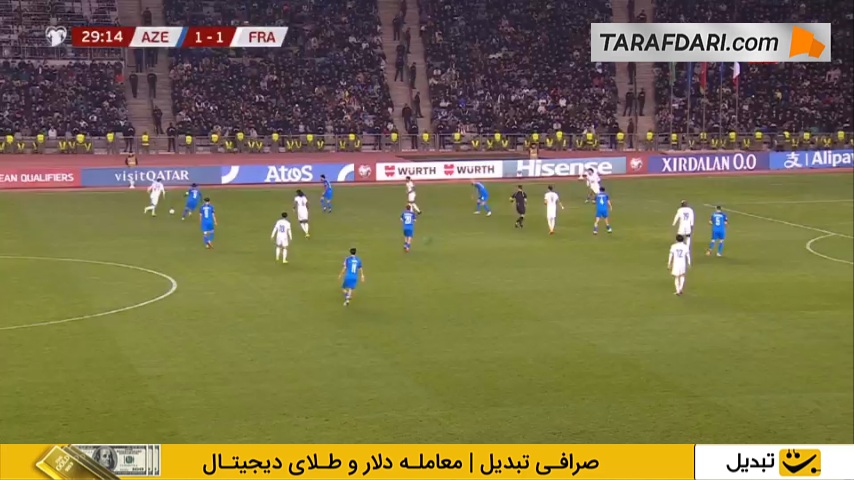 گل آکلیوش به آذربایجان (آذربایجان 1-2 فرانسه)