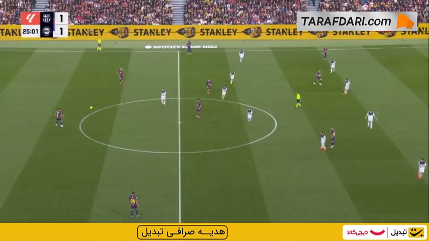 گل دنی اولمو به آلاوس (بارسلونا 2-1 آلاوس)