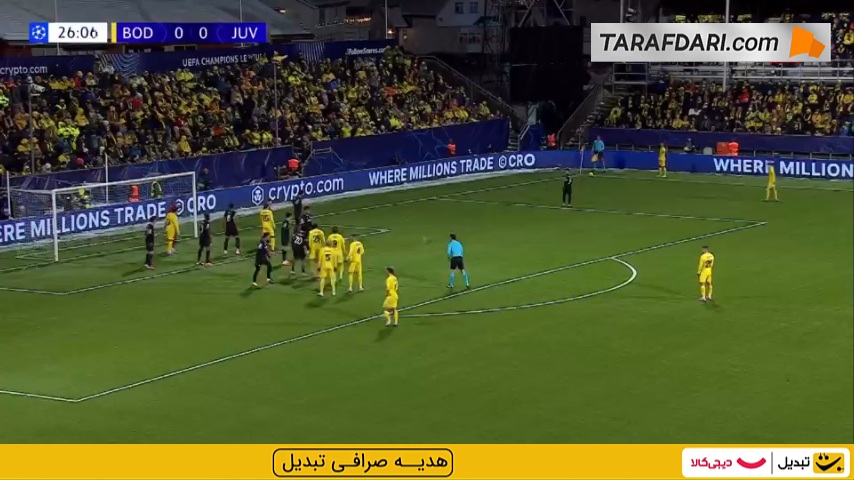 گل اوله بلومبرگ به یوونتوس (بودوگلیمت 1-0 یوونتوس) 
