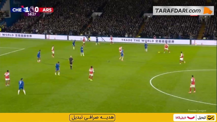 گل میکل مرینو به چلسی روی ارسال دیدنی ساکا (چلسی 1-1 آرسنال)