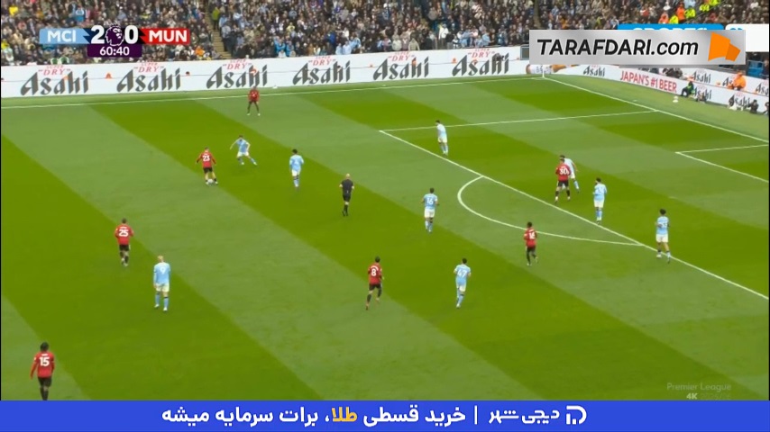 سوپر واکنش دوناروما مقابل ضربه والی امبومو (منچسترسیتی 2-0 منچستریونایتد)