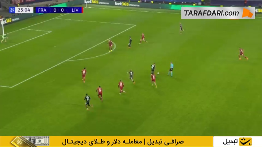 گل راسموس کریستنسن به لیورپول (آینتراخت فرانکفورت 1-0 لیورپول)