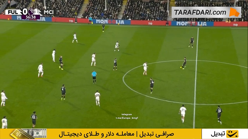 گل تیجانی ریندرس به فولام (فولام 0-2 منچسترسیتی)