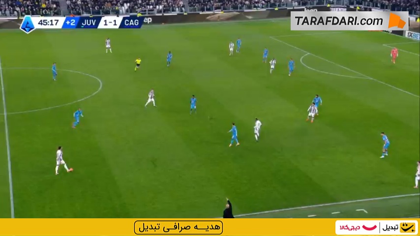 گل دوم کنان ییلدیز به کالیاری (یوونتوس 2-1 کالیاری)