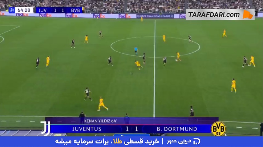 گل فلیکس انمچا به یوونتوس (یوونتوس 1-2 دورتموند)