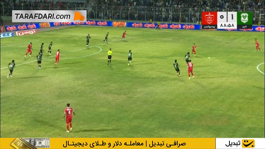 ضربه سر زیبای امید عالیشاه و گل تساوی پرسپولیس مقابل خیبر (خیبر خرم آباد 1-1 پرسپولیس)