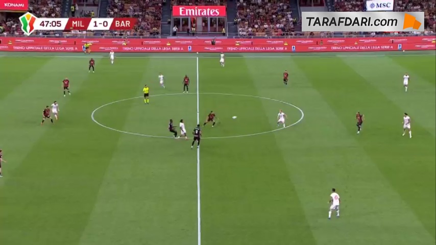 گل کریستین پولیشیچ به باری (میلان 2-0 باری)