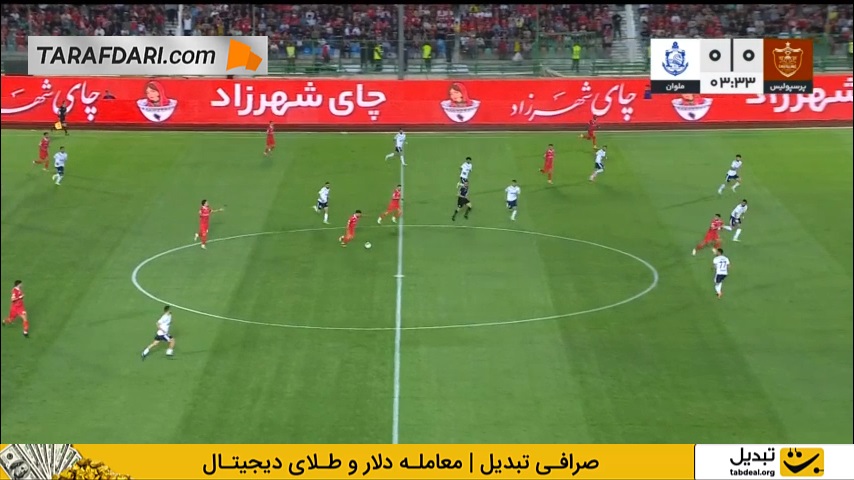 فرصت‌سوزی خدابنده لو مقابل دروازه ملوان (پرسپولیس 0-0 ملوان)