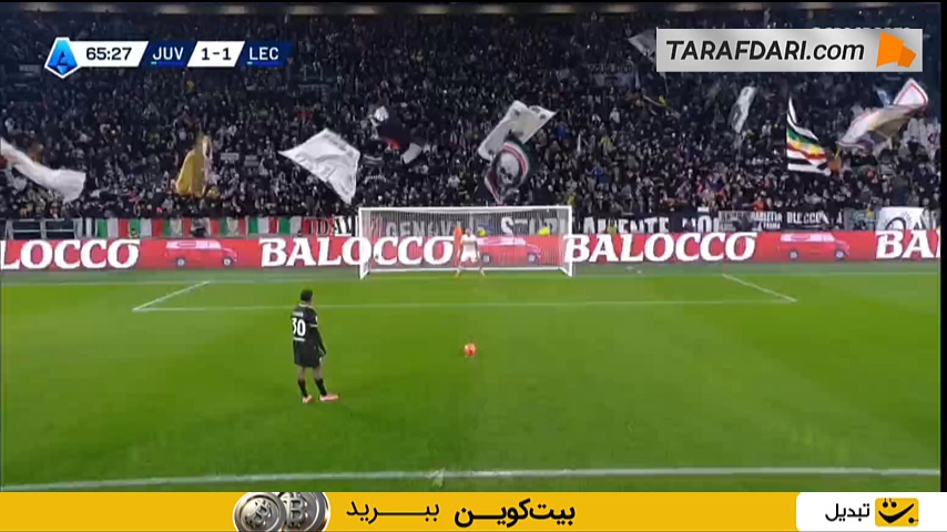 پنالتی از دست رفته جاناتان دیوید مقابل لچه (یوونتوس 1-1 لچه)