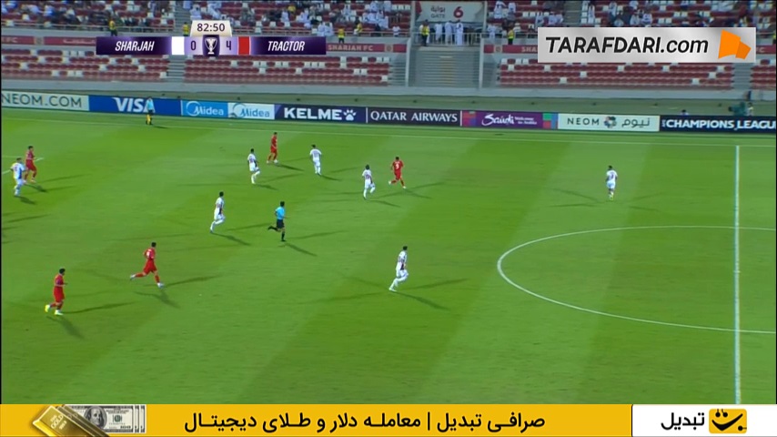 گل مسعود زائر کاظمینی به شارجه (شارجه امارات 0-5 تراکتور)