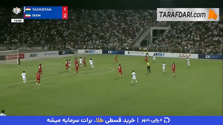 گل دوم تاجیکستان مقابل ایران (تاجیکستان 2-2 ایران)