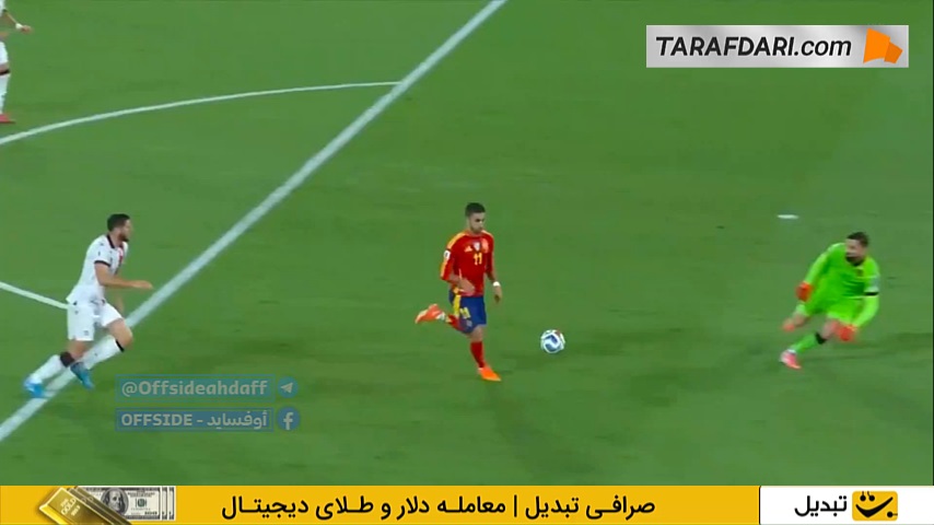 پنالتی از دست رفته فران تورس روی واکنش خوب مامارداشویلی، دروازه‌بان گرجستان (اسپانیا 1-0 گرجستان)