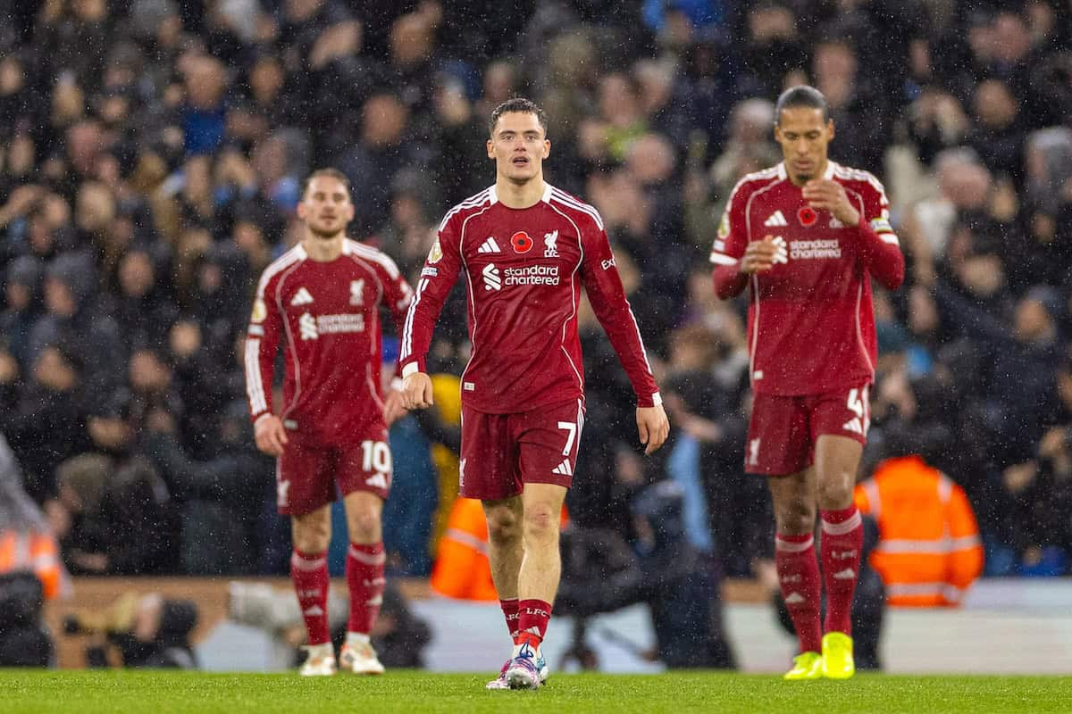 ویرتس، مک آلیستر و فن دایک در شکست 3-0 لیورپول مقابل منچسترسیتی