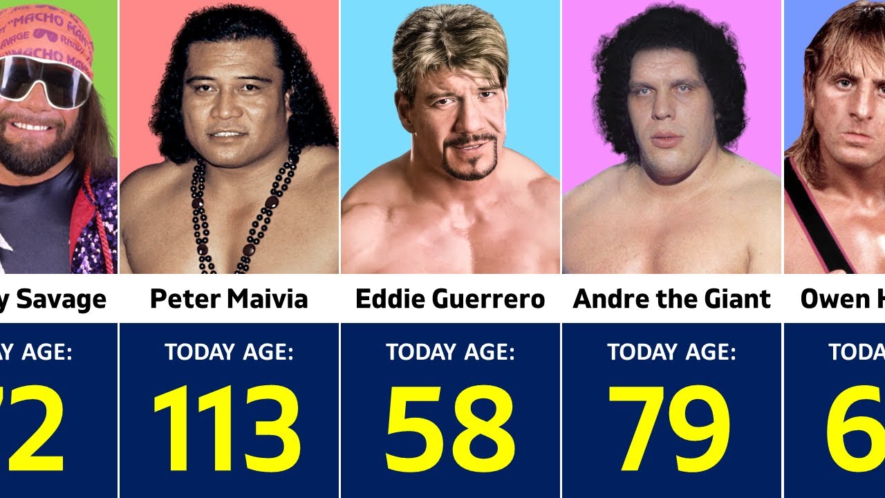 کشتی‌گیران فقید WWE - ادی گوئررو - آندره د جاینت - رندی سوج - پیتر مایویا - اوون هارت
