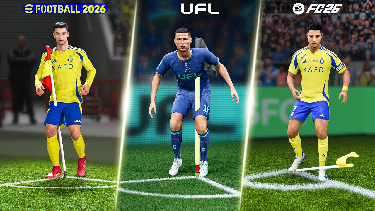 بازی EA FC 26 و eFootball 2026 و UFL 2026