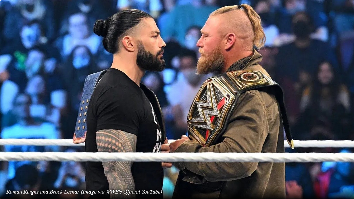 رومن رینز و براک لزنر، ستارگان کشتی کج و WWE در شوی اسمکداون
