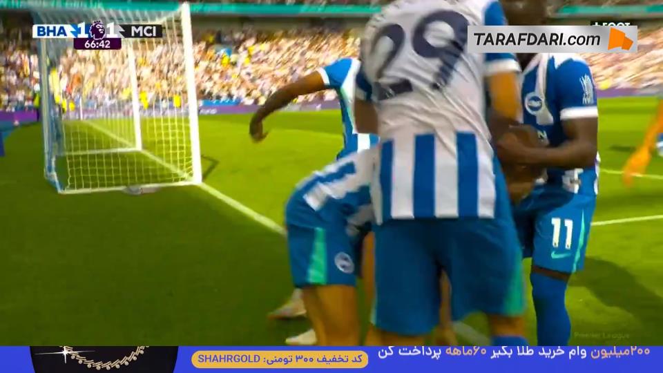 گل جیمز میلنر به منچسترسیتی (برایتون 1-1 منچسترسیتی)